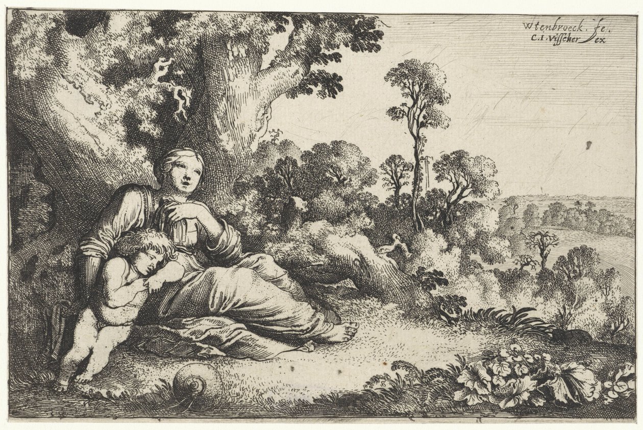 Hagar og Ismael i ørkenen af Moyses van Wtenbrouck