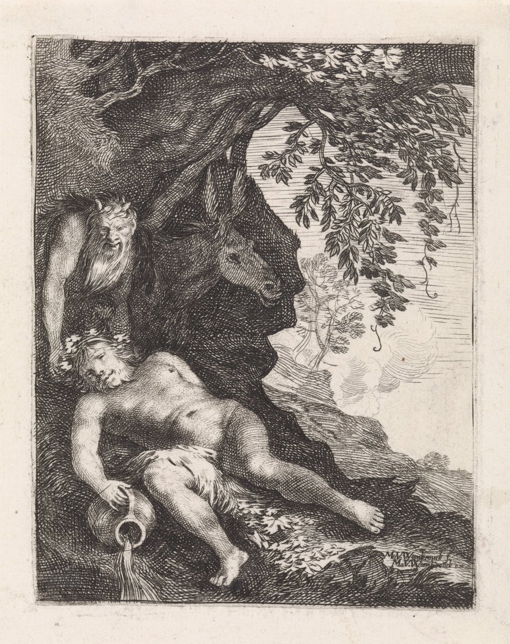 Slapende Silenus af Moyses van Wtenbrouck