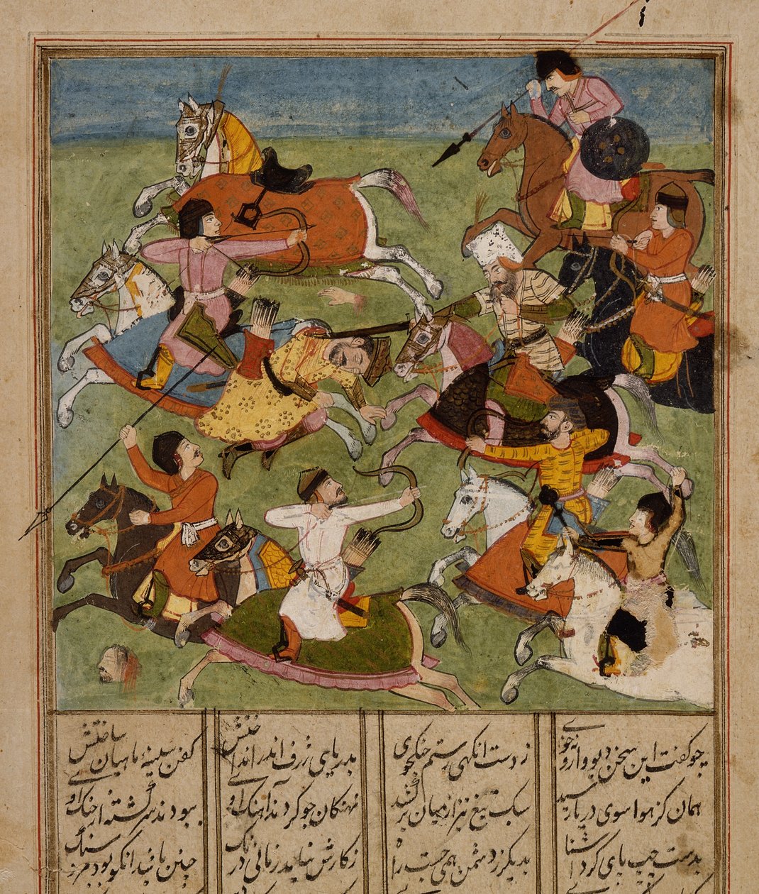Slagscene, ca. 1610-20 af Mughal School