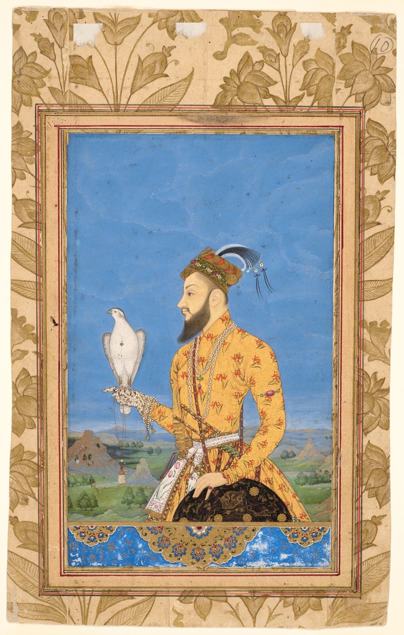 Portræt af prins Azam Shah af Mughal School
