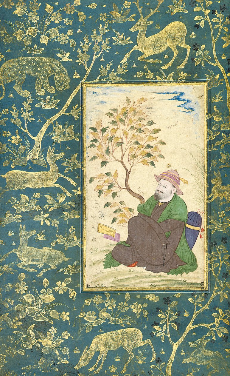 Portræt af Darvish Muhammad Khatib, 1697-8 af Muin Musavvir