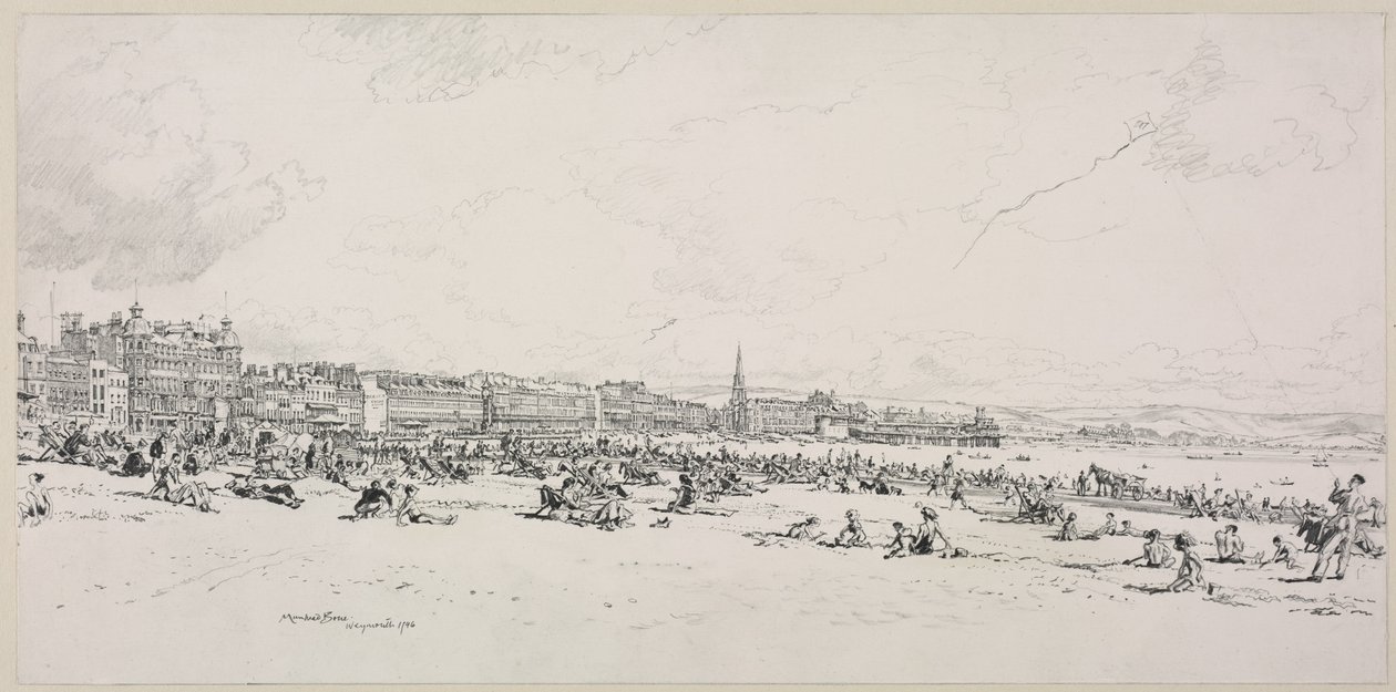 Weymouth Bay, højsæsonen af Muirhead Bone