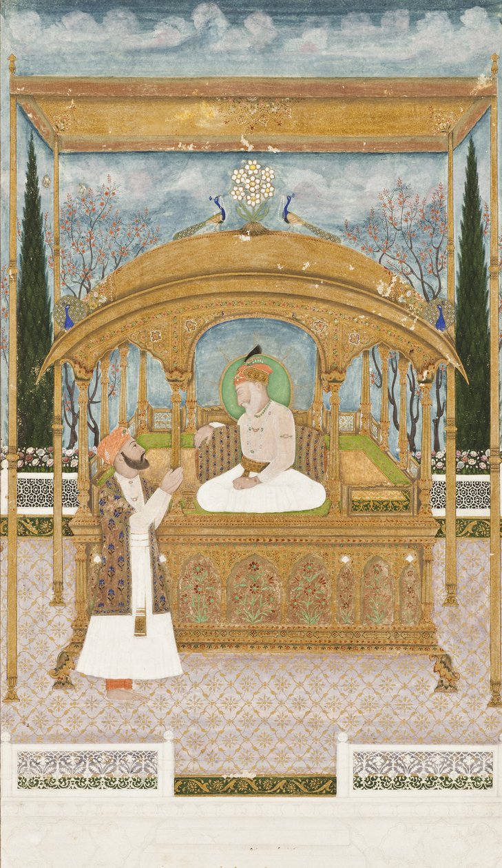 Kejser Shah Alam II på påfugletronen, 1801 af Musawir Khairullah