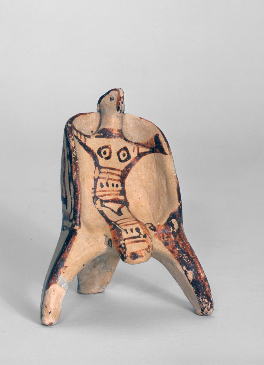 Enthroned Idol (keramik) af Mycenaean