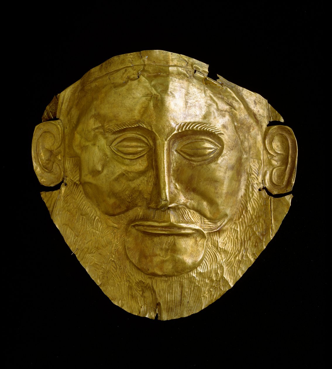 Begravelsesmaske i mykensk guld (Mykene) af Mycenaean