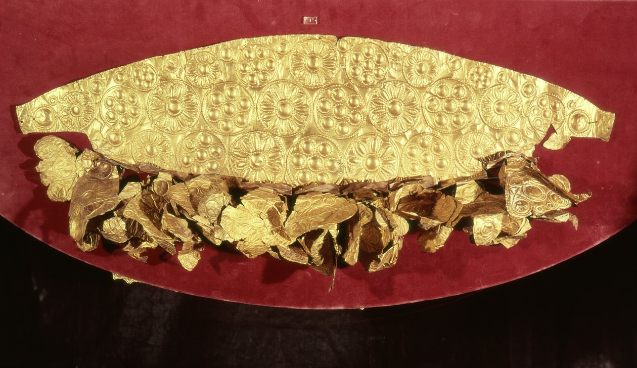 Tiara fra en grav, Upper Circle af Mycenaean Mycenaean