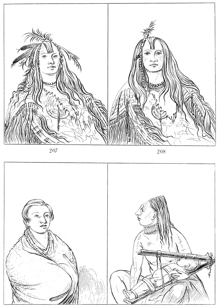 Flatheads, Nez Perces og Chinooks, 1841. af Myers and Co