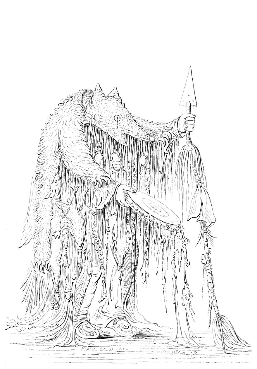 Indfødt amerikansk shaman, 1841. af Myers and Co