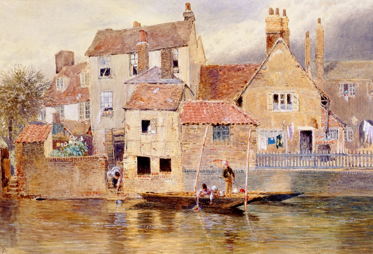 De gamle hytter ved Eton af Myles Birket Foster