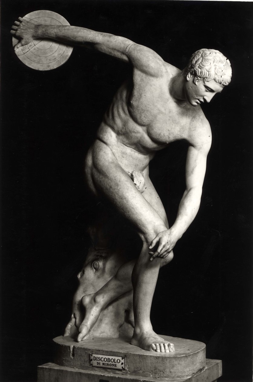 Discobolus, kopi af en bronzeoriginal af Myron