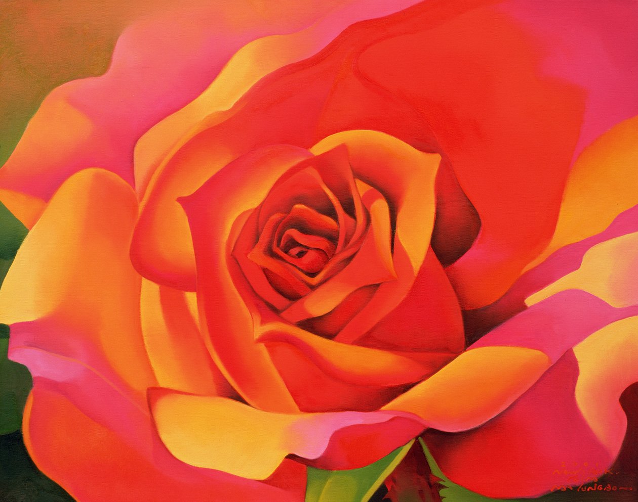 En rose - Transformation into the Sun, 2001 af Myung Bo Sim