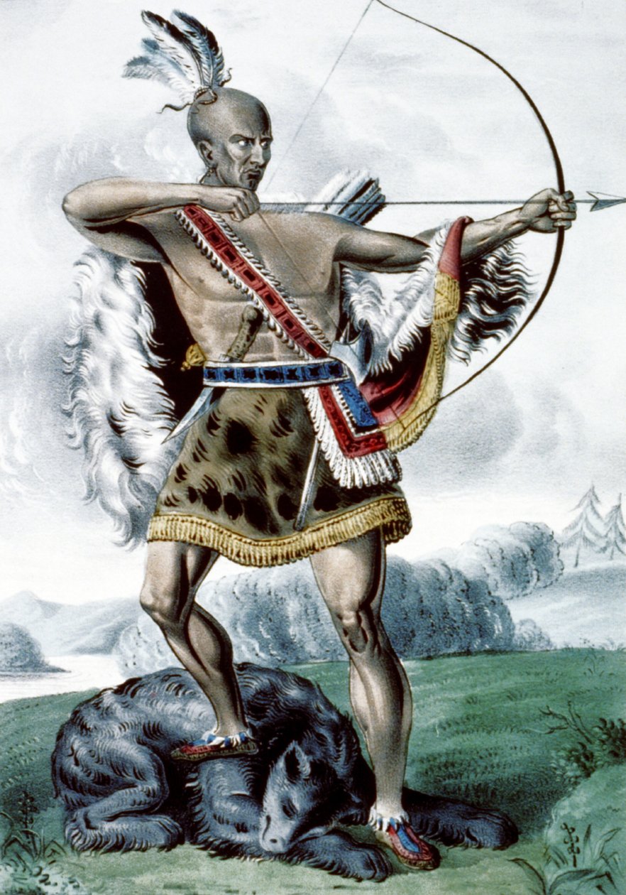 Indisk jæger, 1845 af N. and Ives, J.M. Currier