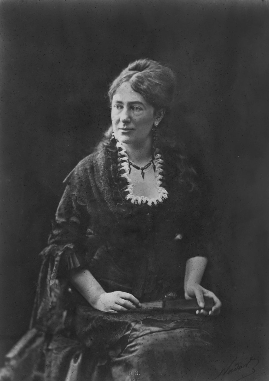 Portræt af Juliette Adam af Nadar