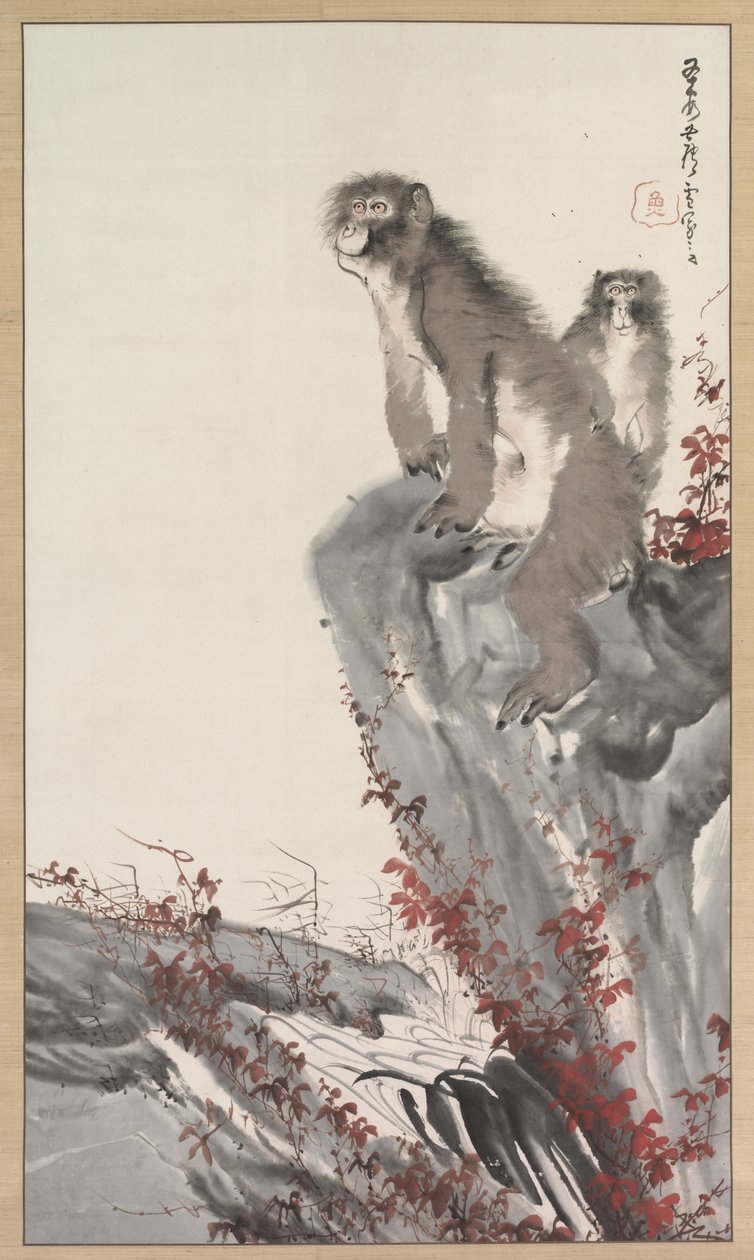 Aber ved en strøm af Nagasawa Rosetsu
