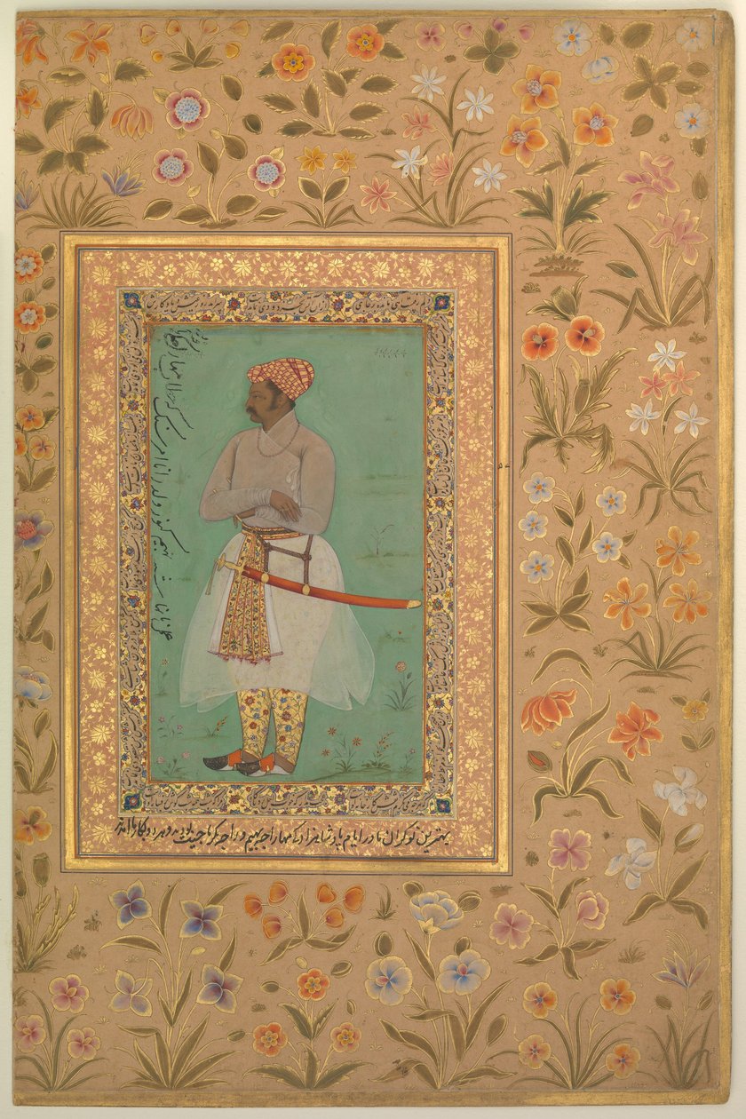 Portræt af Maharaja Bhim Kanwar af Nanha