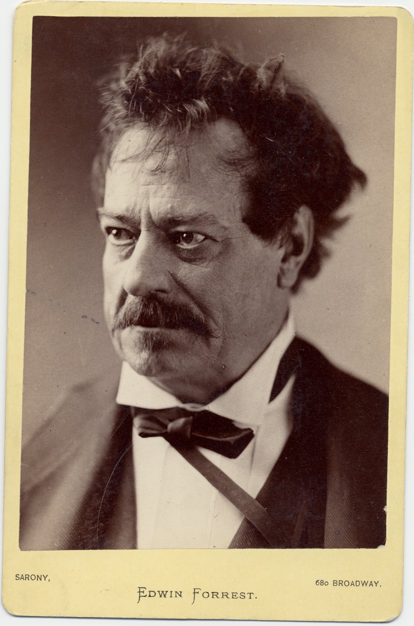Edwin Forrest (1806-72), amerikansk skuespiller (albumstryk) af Napoleon Sarony