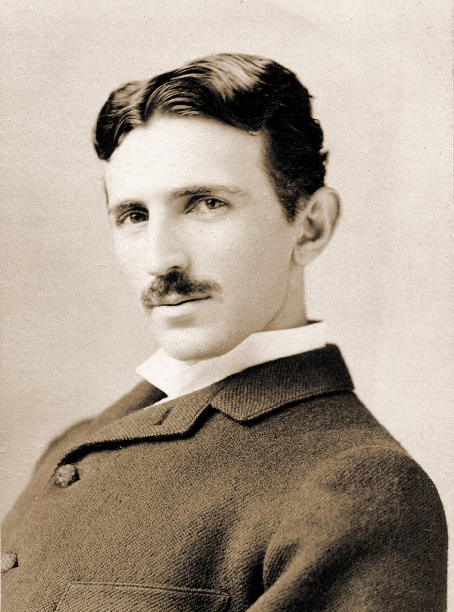 Portræt af Nikola Tesla, 1890 af Napoleon Sarony