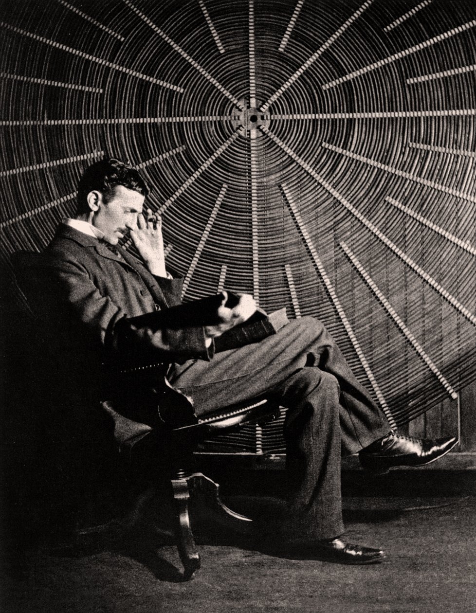 Portræt af Nikola Tesla, 1890 af Napoleon Sarony