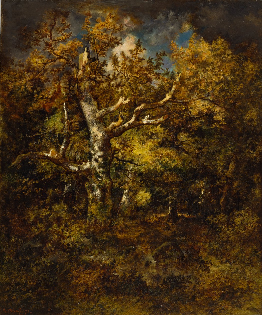 Forest of Fontainebleau, efterår, 1871 af Narcisse Virgile Diaz de la Peña