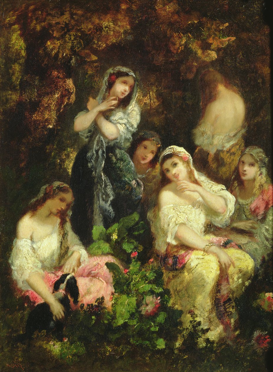 Gale piger af Narcisse Virgile Diaz de la Peña