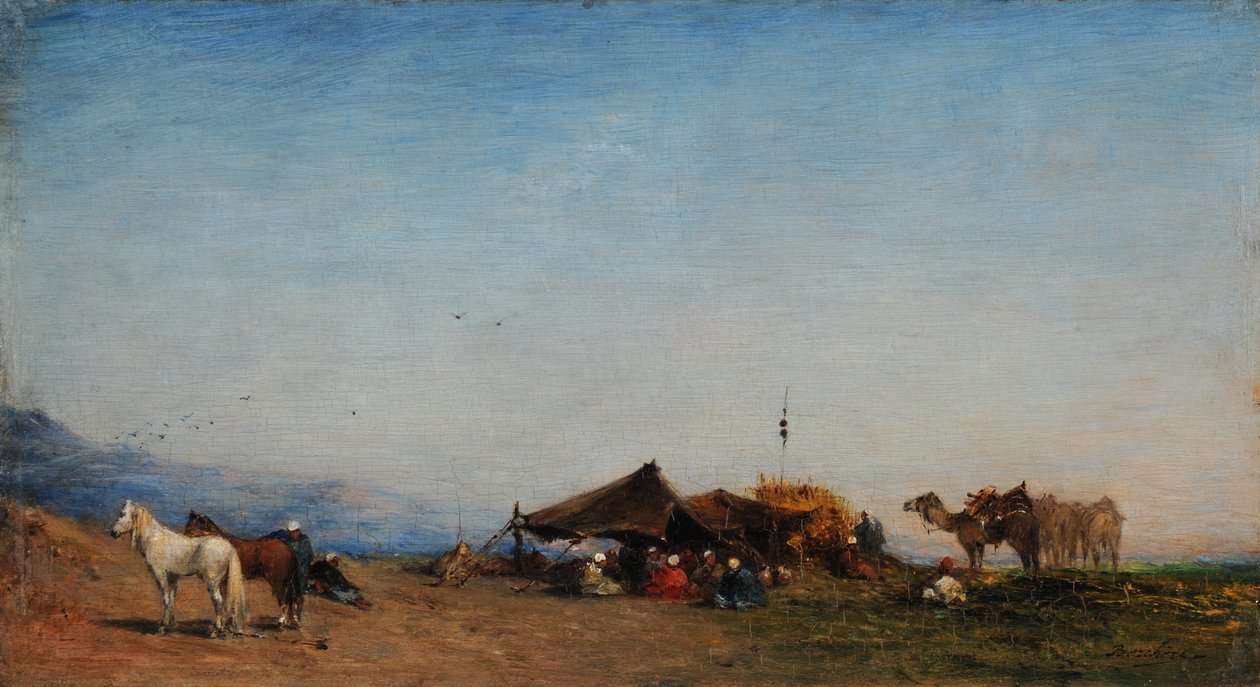 Arabisk lejr af Narcisse Berchere