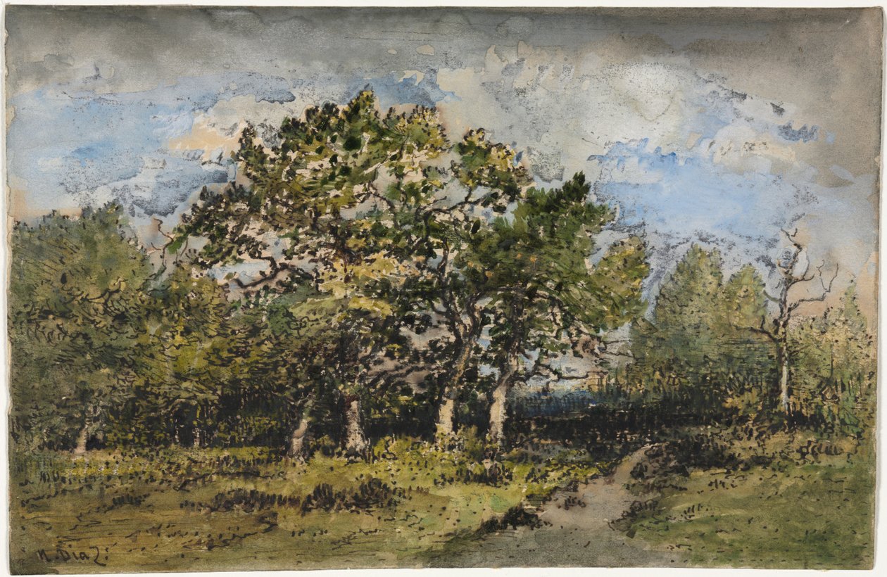 Landskab, ca. 1860. af Narcisse Diaz de la Pena