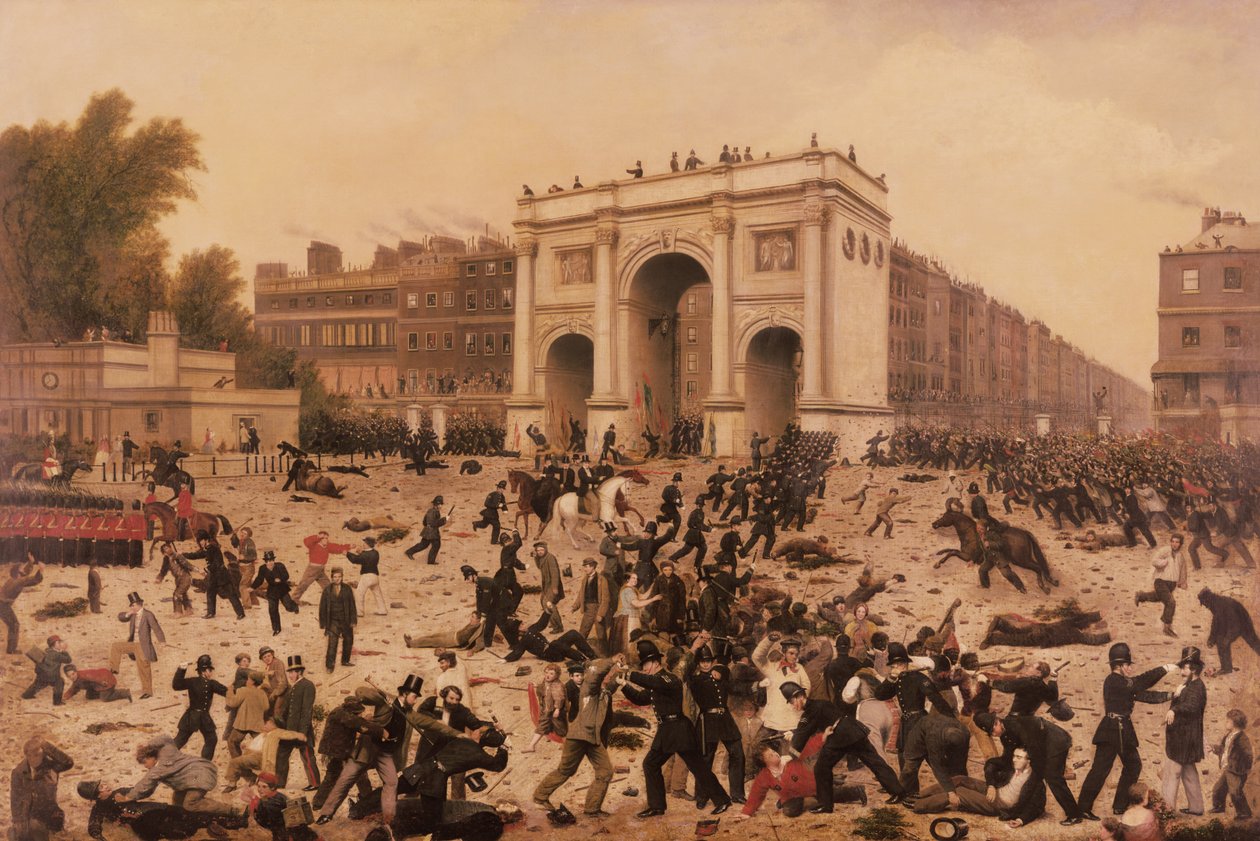 Manhood Suffrage Riots in Hyde Park, 1866 af Nathan Hughes