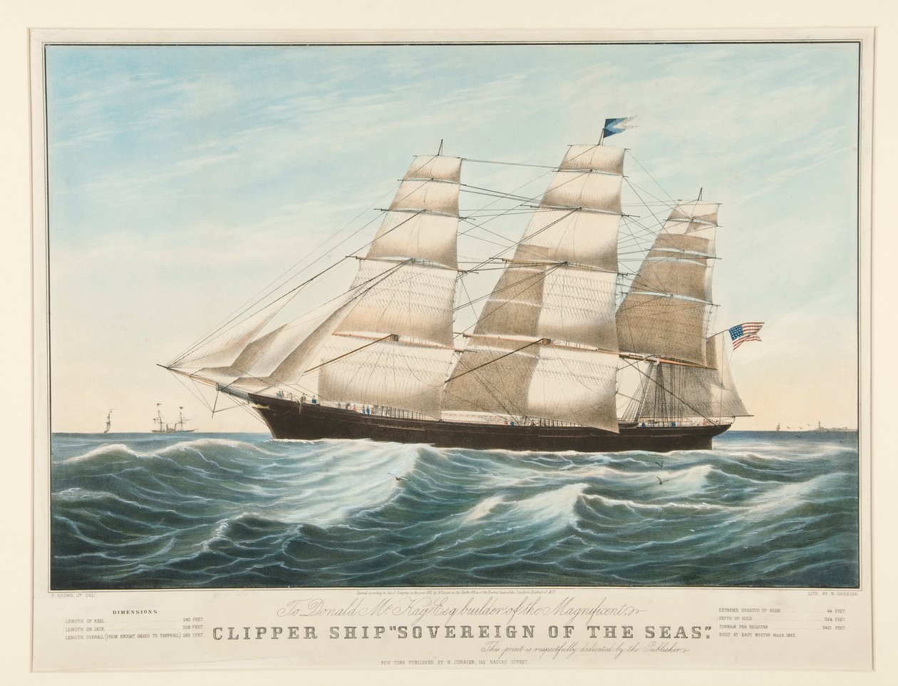 Clipper skib af Nathaniel Currier
