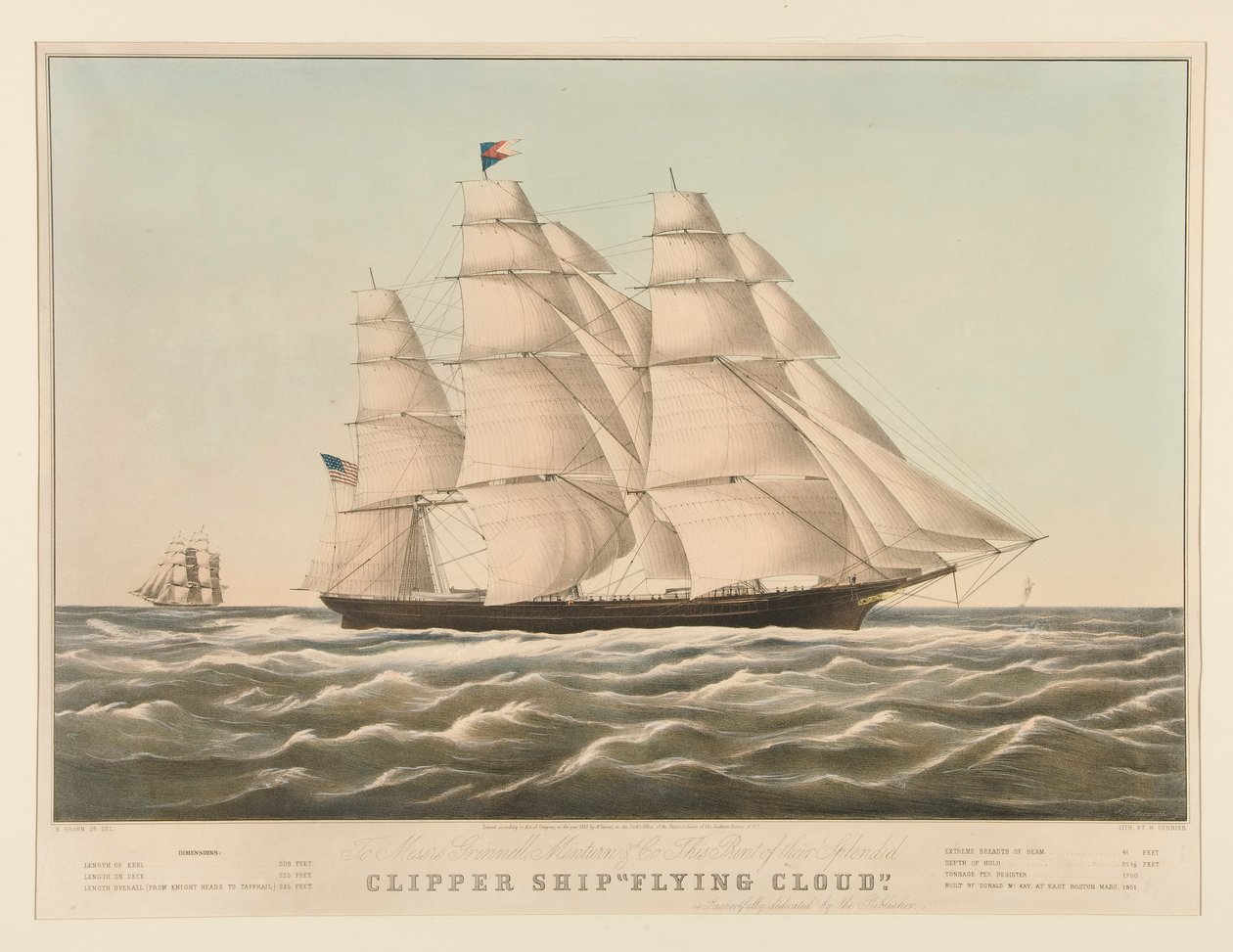 Clipper skib af Nathaniel Currier