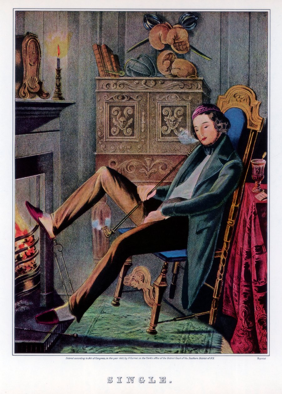 Single, 1845. af Nathaniel Currier
