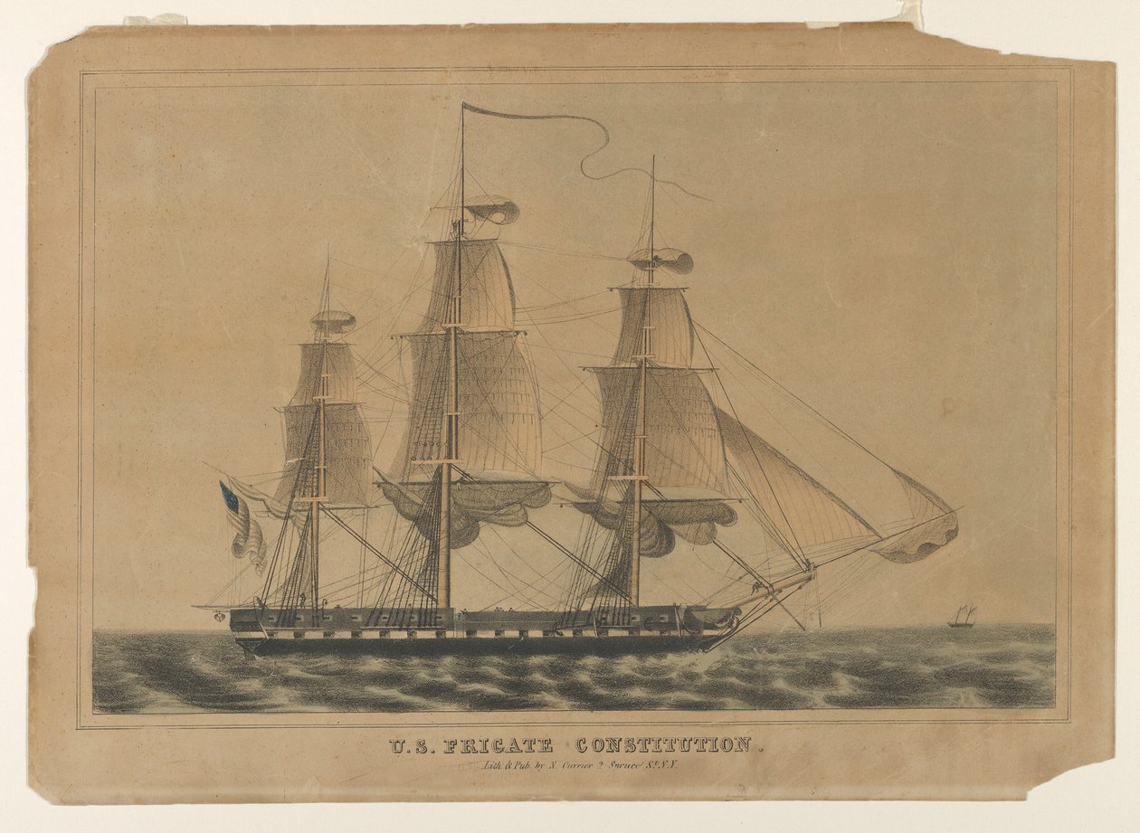 U.S.s. fregatforfatning, 1838-46., 1838-46. af Nathaniel Currier