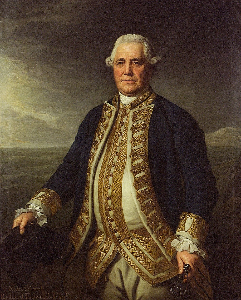 Admiral Richard Edwards (1715-1795) af Nathaniel Dance