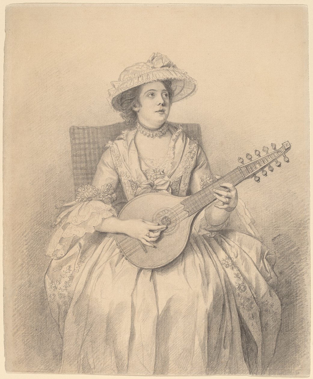Kvinde, der spiller en cittern af Nathaniel Dance Holland