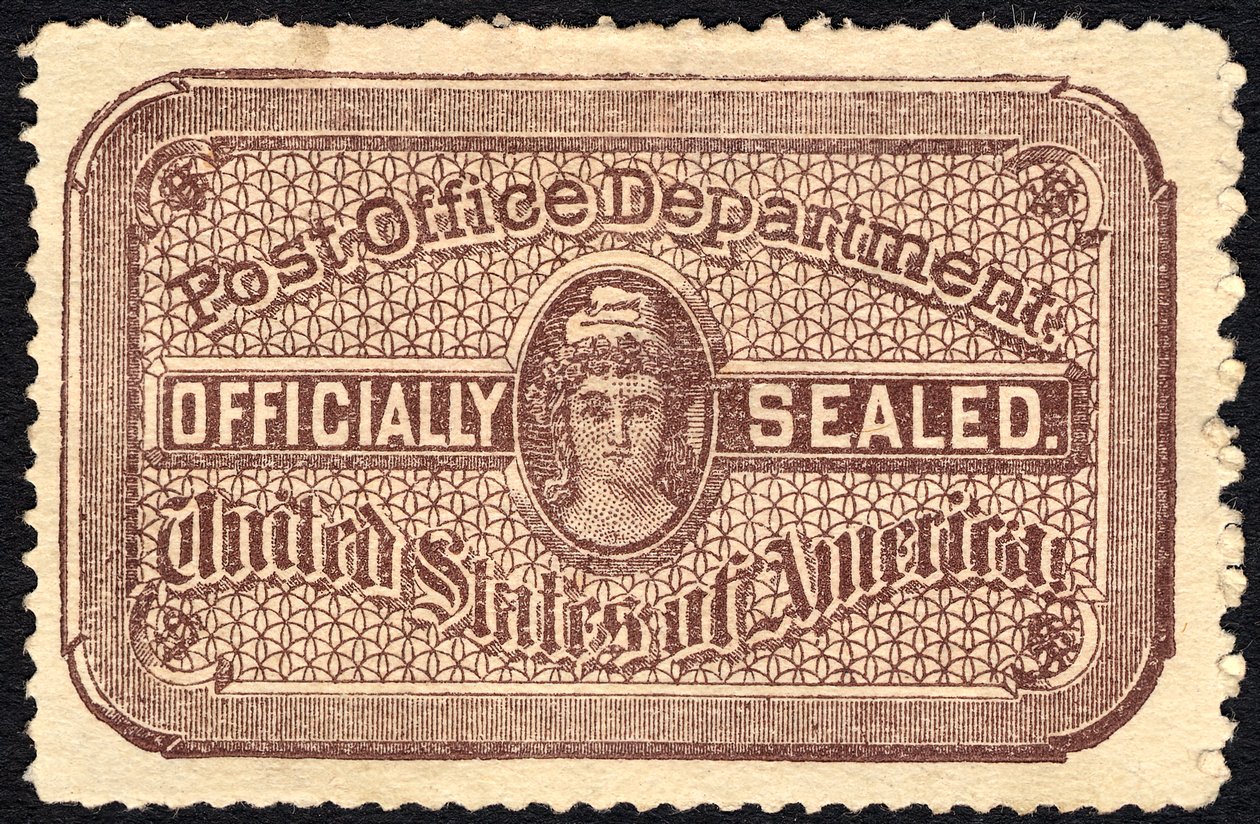 Postkontors segl, 1889. af National Bank Note Company
