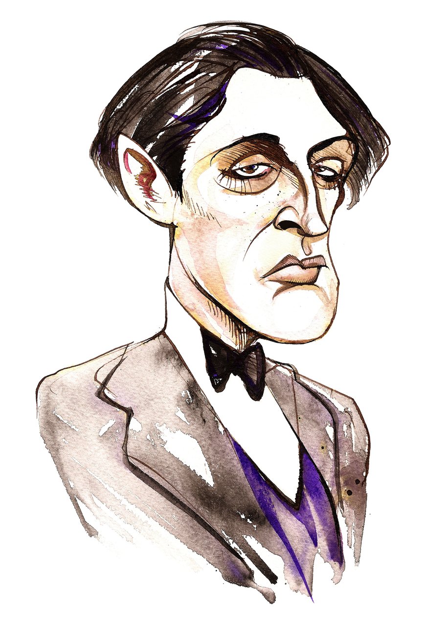 den østrigske komponist Alban Berg (1885-1935) ; karikatur af Neale Osborne