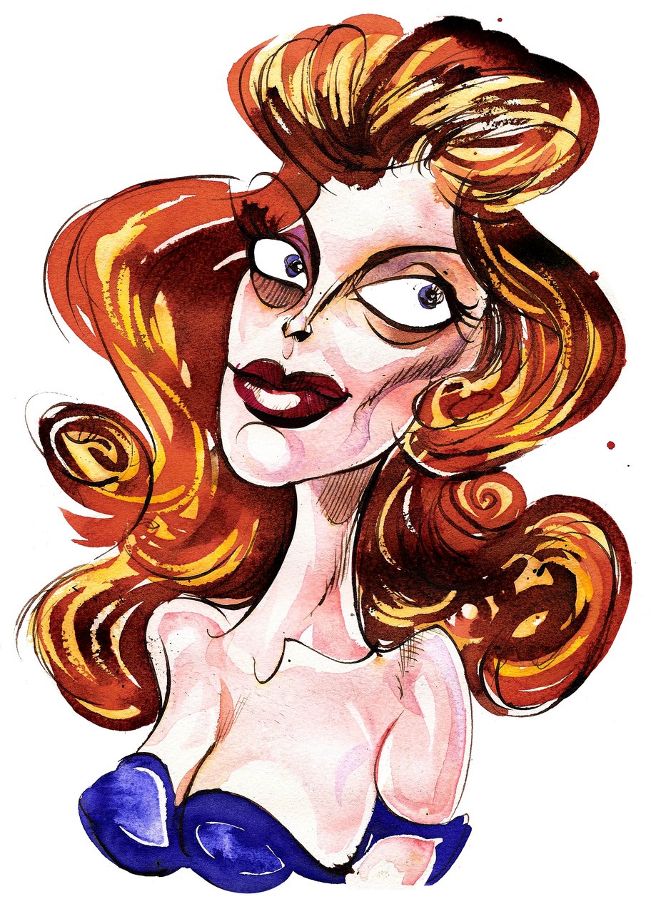 Julie London - karikatur af Neale Osborne