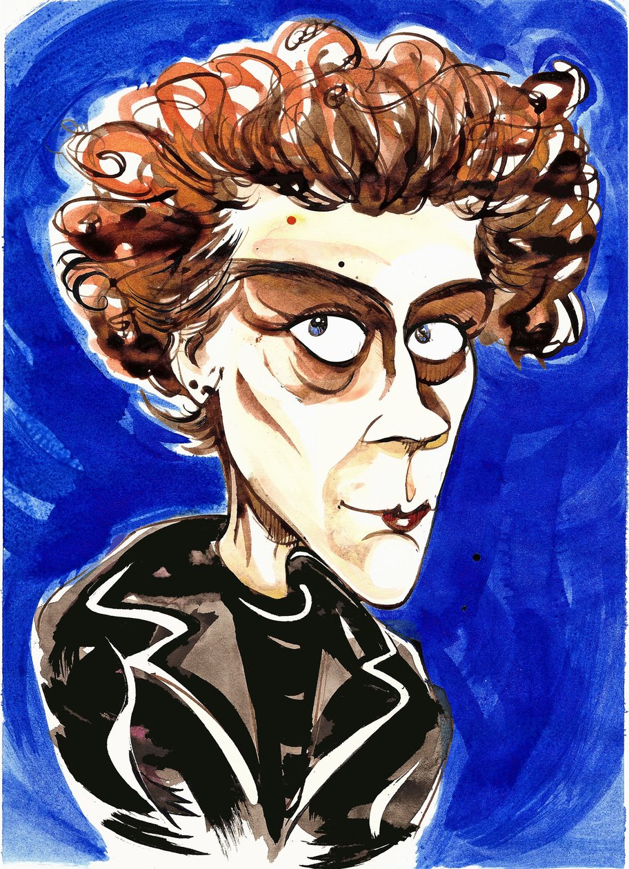 Olga Neuwirth - karikatur af østrigsk komponist (født 1968) af Neale Osborne