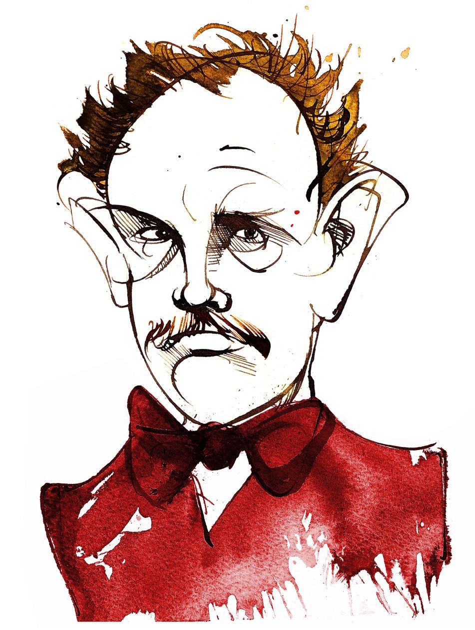 Richard Strauss, tysk komponist og dirigent (1864-1949); karikatur af Neale Osborne