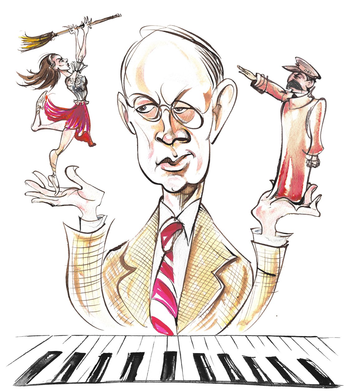 Sergey Prokofiev - karikatur af Neale Osborne