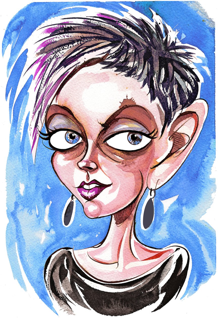 Tansy Davies - karikatur af Neale Osborne