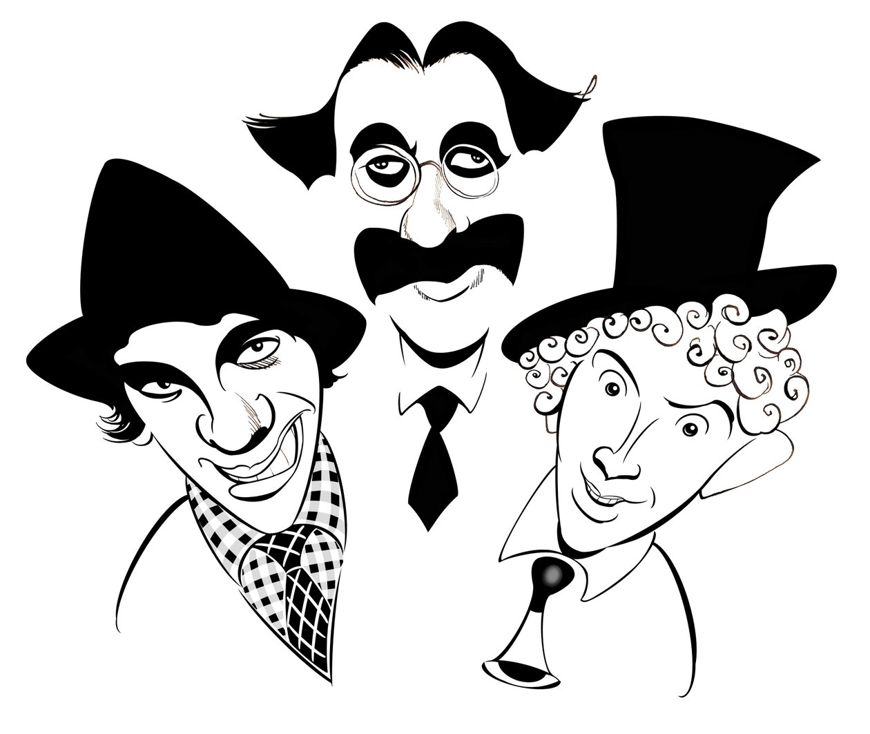 Marx Brothers - karikatur af Neale Osborne