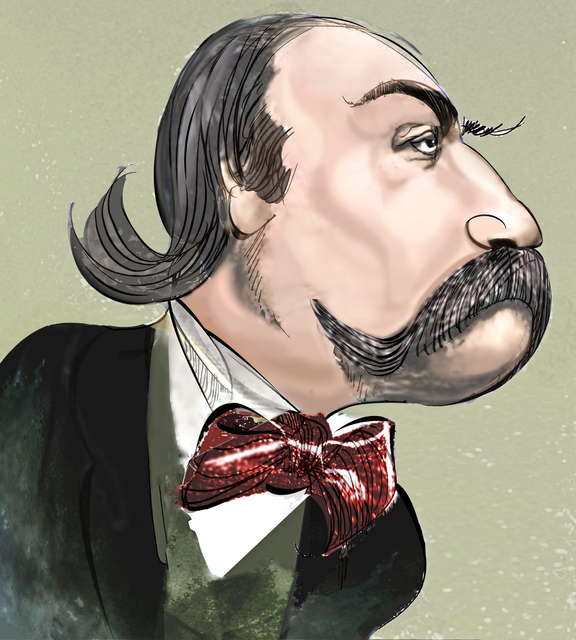 Gustave Flaubert, 2023 (digital) af Neale Osborne