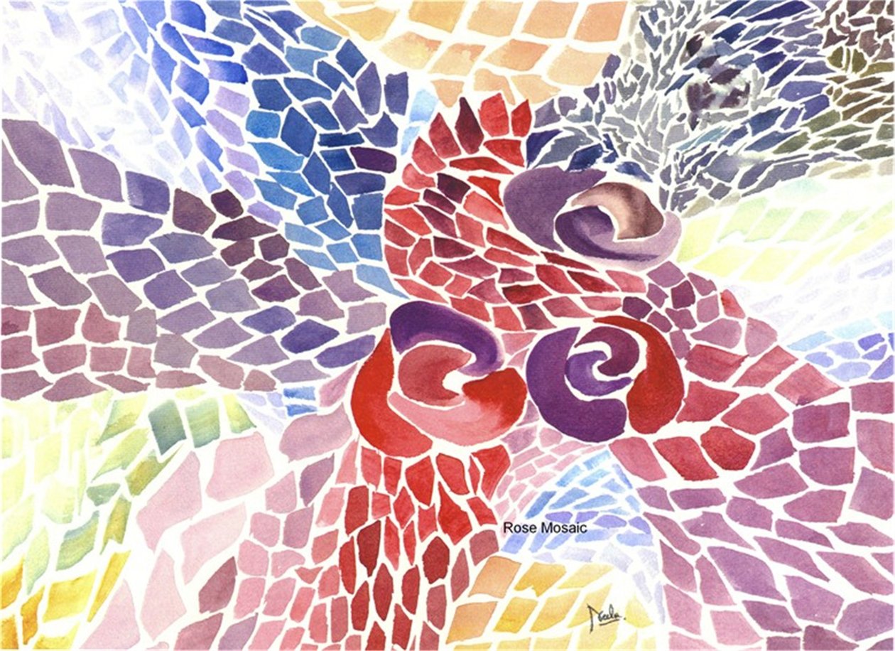 Rose Mosaik af Neela Pushparaj