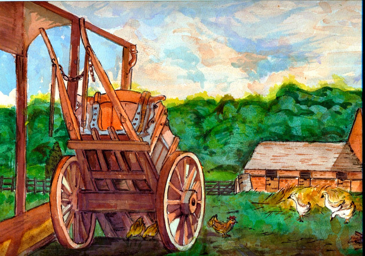 Wooldridge Farm, Priory (wc på papir) af Nell Hill