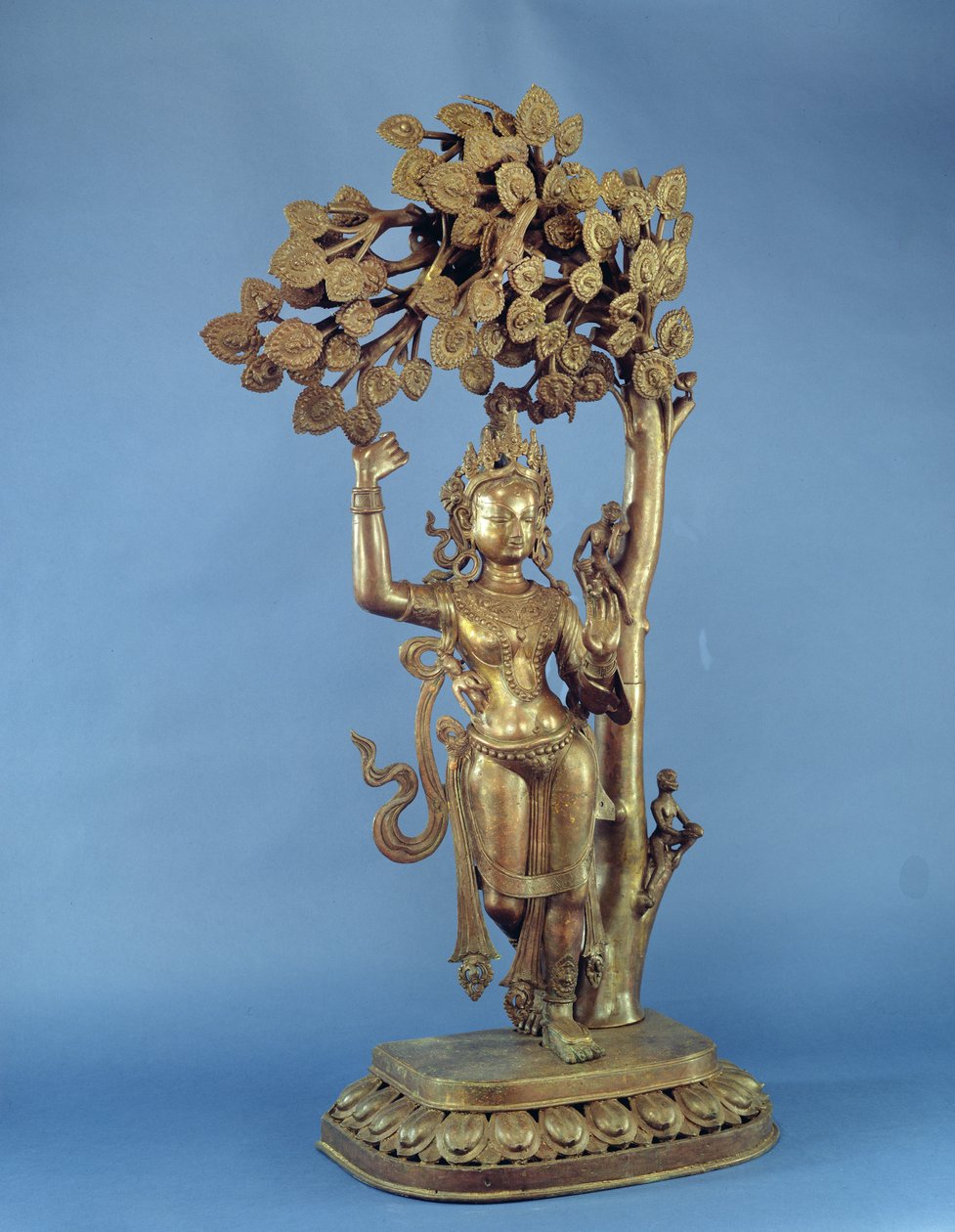 Buddhas fødsel (messing) af Nepalese School