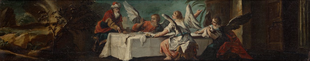 Abraham underholder englene af Leopold Blonder
