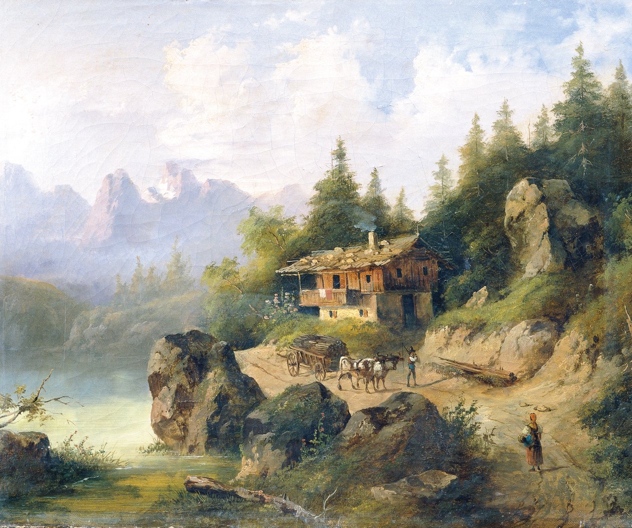 Berchtesgaden med Watzmann af Leopold Blonder