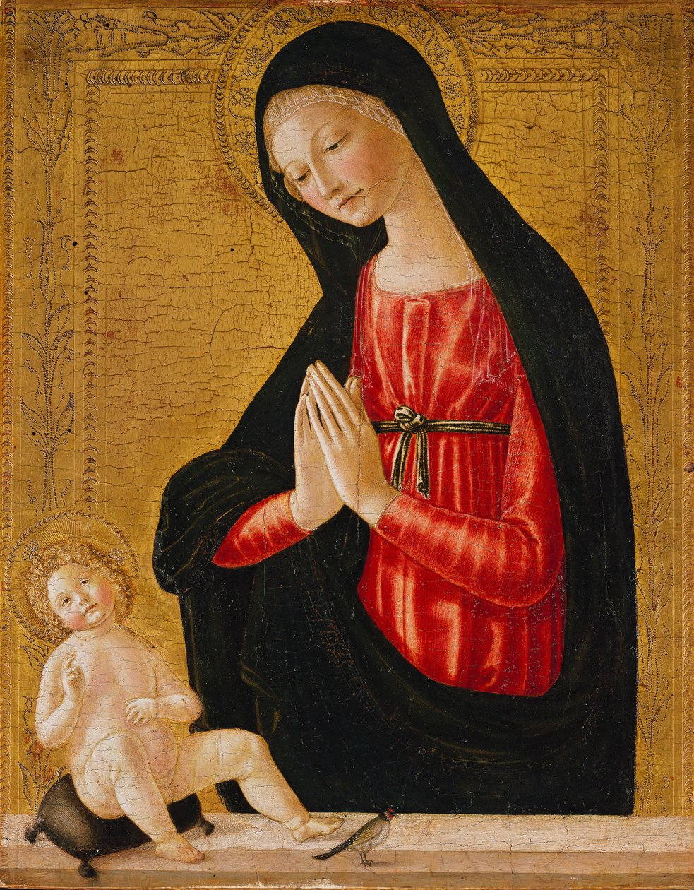 Madonnaen, der forguder barnet af Neroccio di Landi