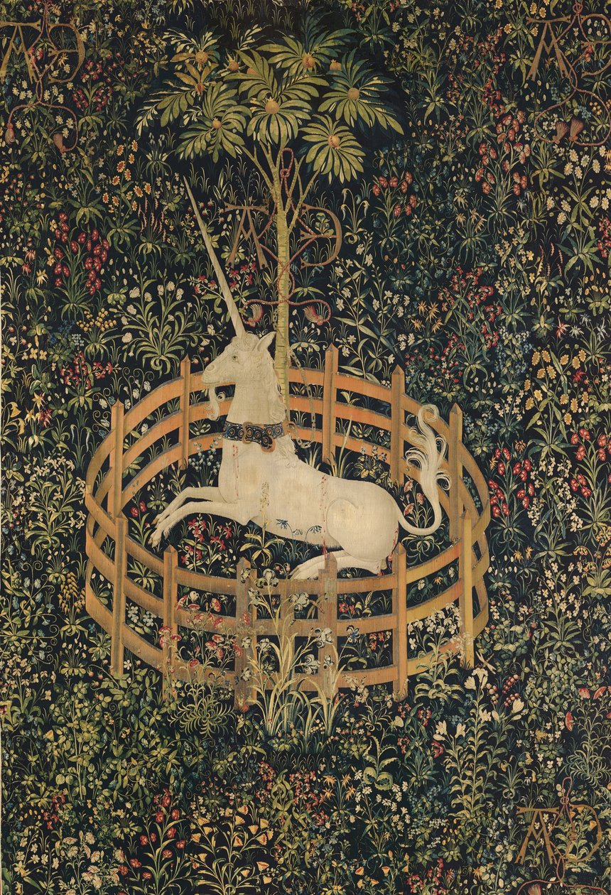 Enhjørningen i fangenskab, ca. 1500 af Netherlandish School