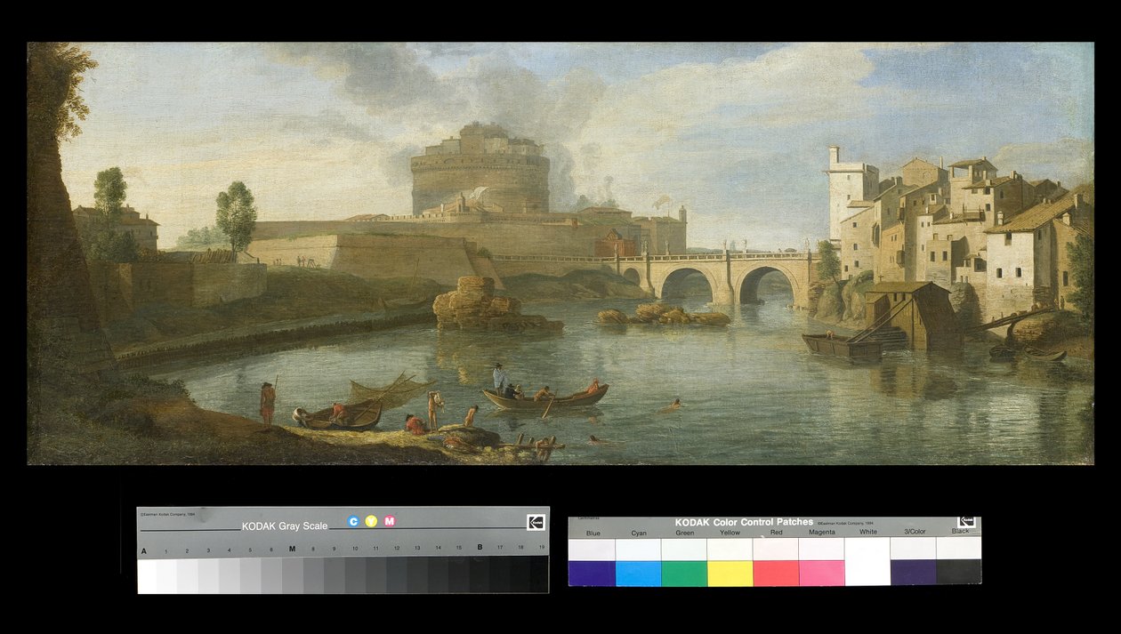 Udsigt over Castel Sant "Angelo, 1700-15 af Netherlandish School